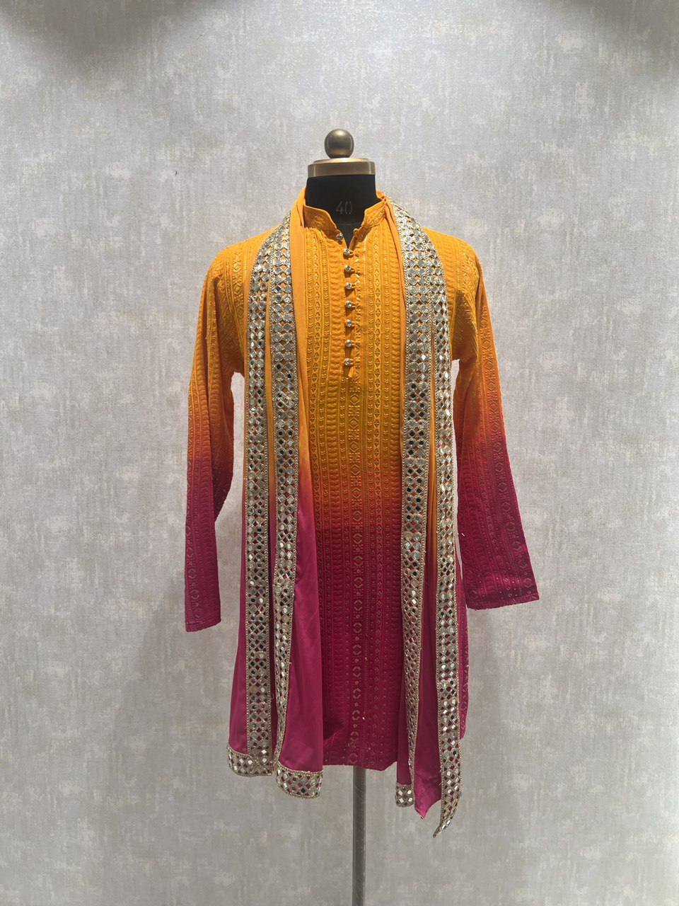 Ombre Effect Kurta Dupatta Set