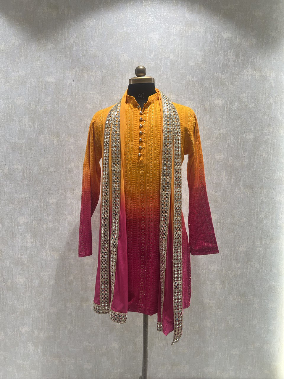 Ombre Effect Kurta Dupatta Set