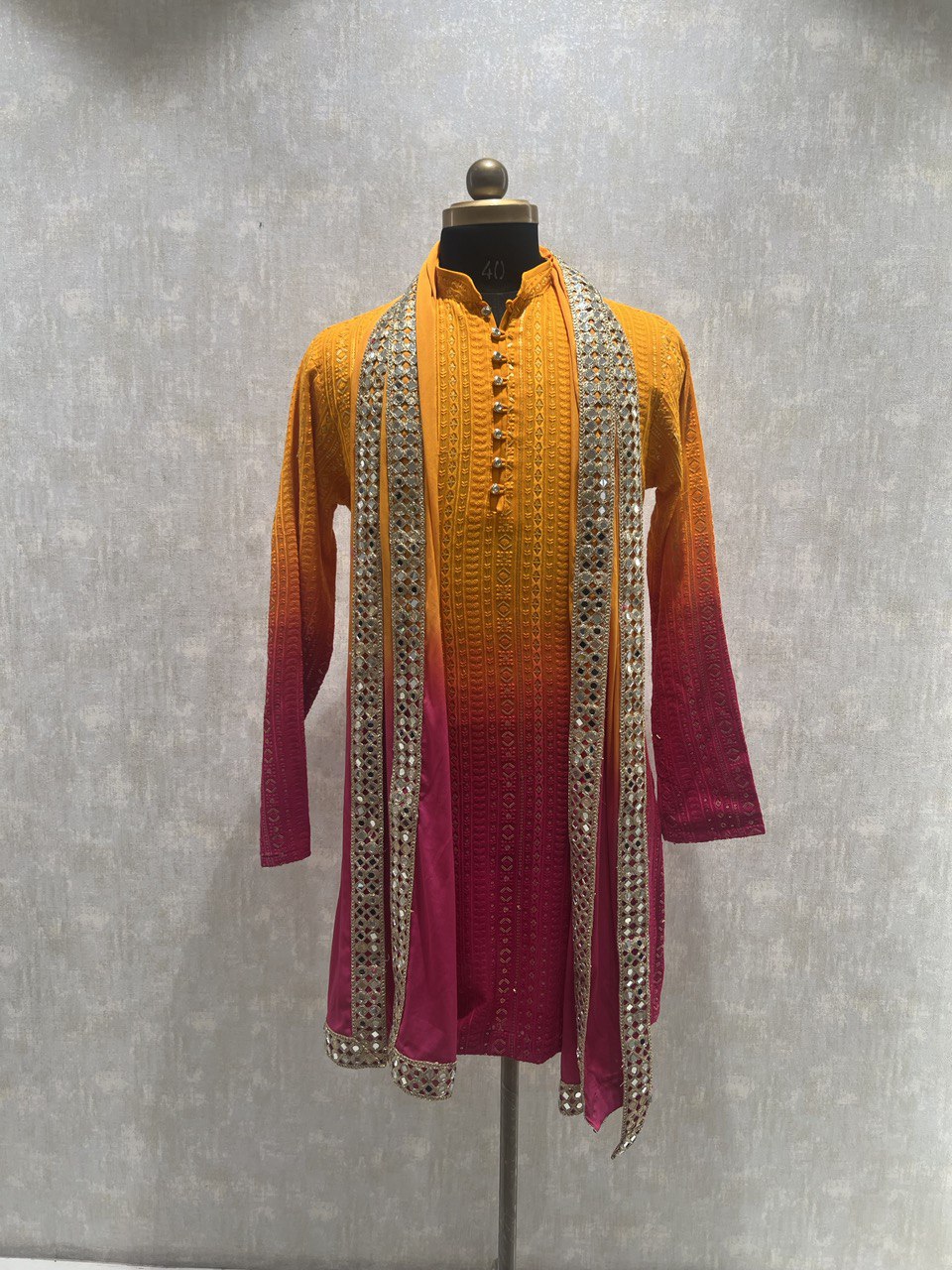 Ombre Effect Kurta Dupatta Set