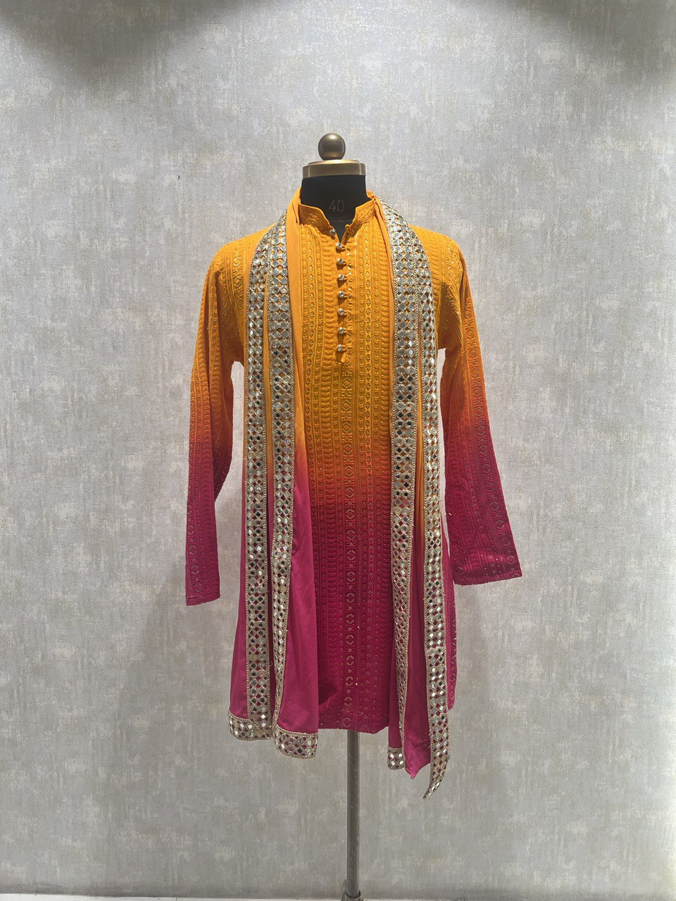 Ombre Effect Kurta Dupatta Set