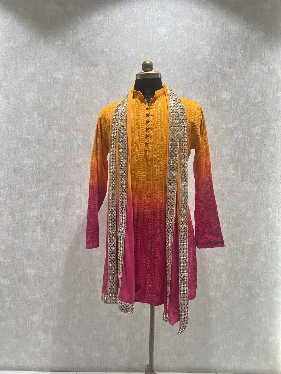 Ombre Effect Kurta Dupatta Set