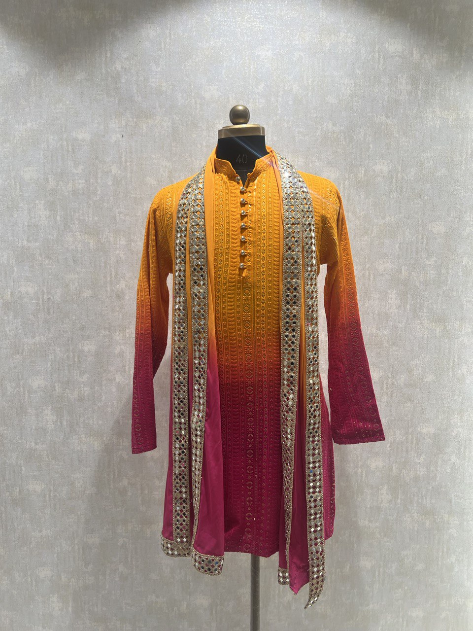 Ombre Effect Kurta Dupatta Set