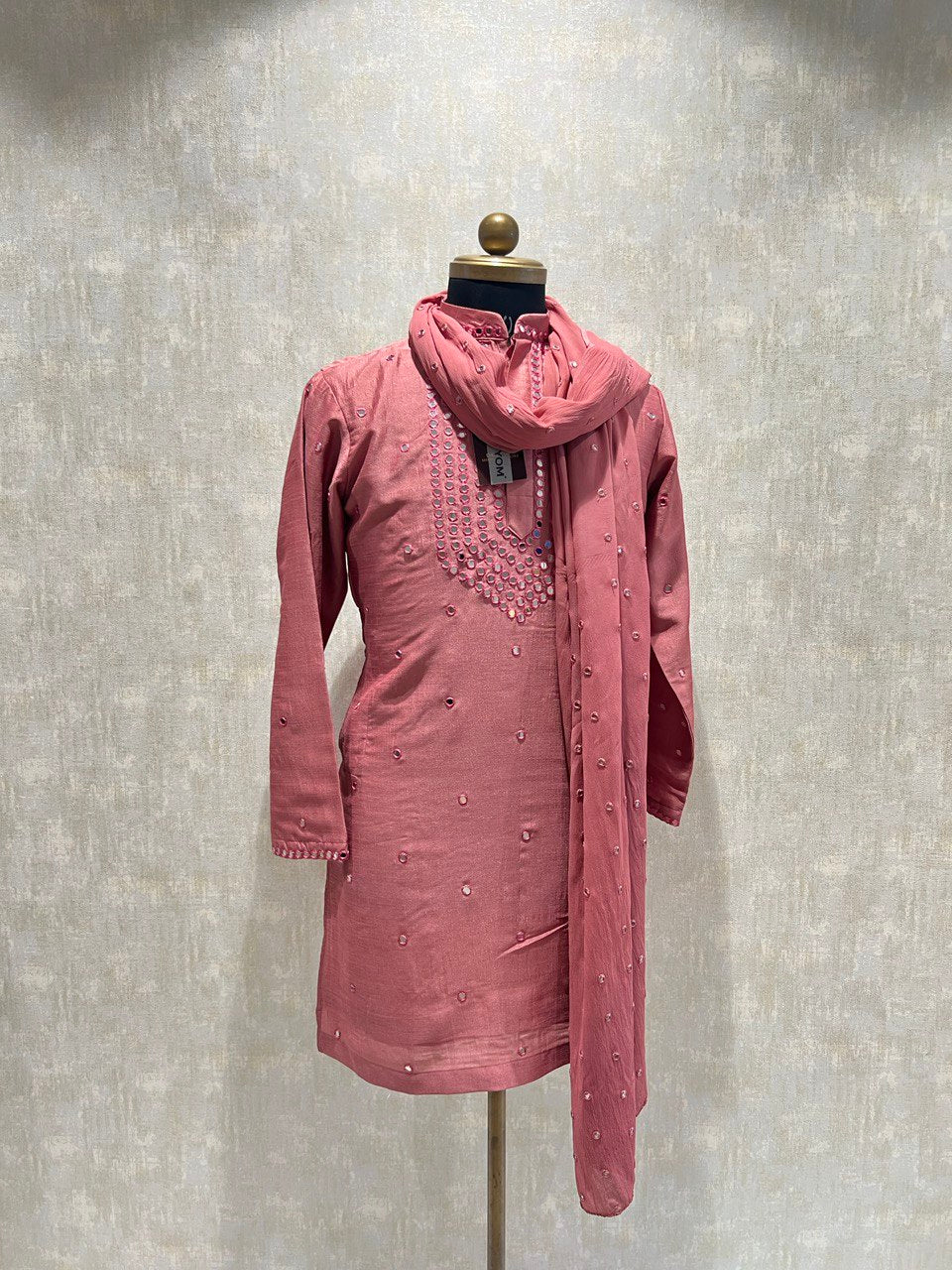 Real Glasswork Kurta Dupatta Set