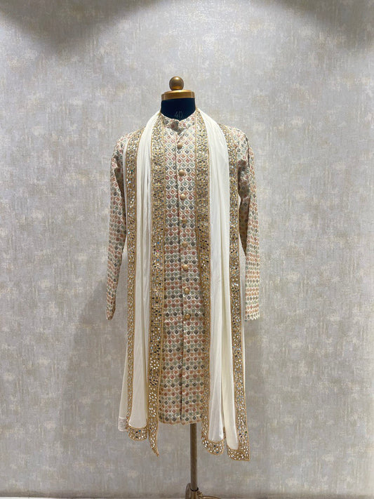 Multicolored Kurta Dupatta Set