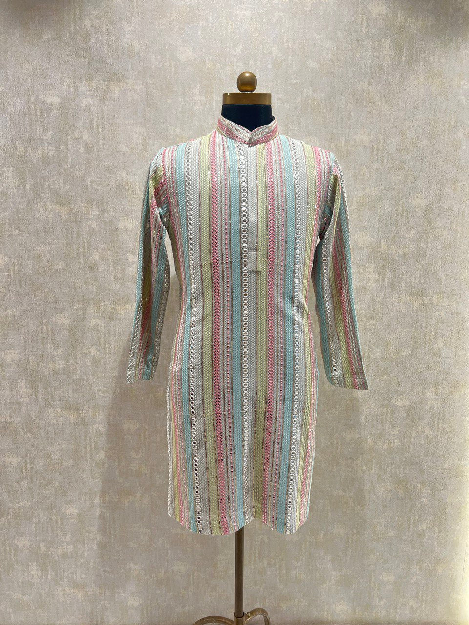 Multicolored Mirrorwork Kurta Set