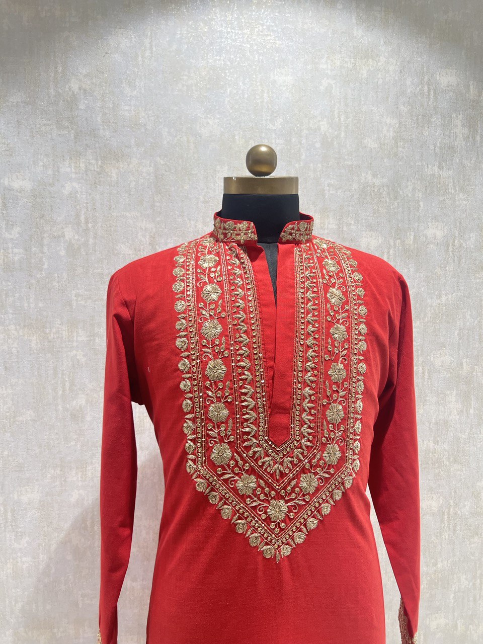 Hand Embroidered Dabka Work Kurta Set