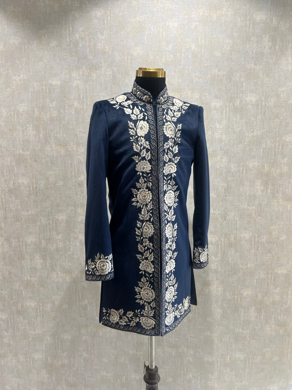 Placement Embroidery Indowestern Set