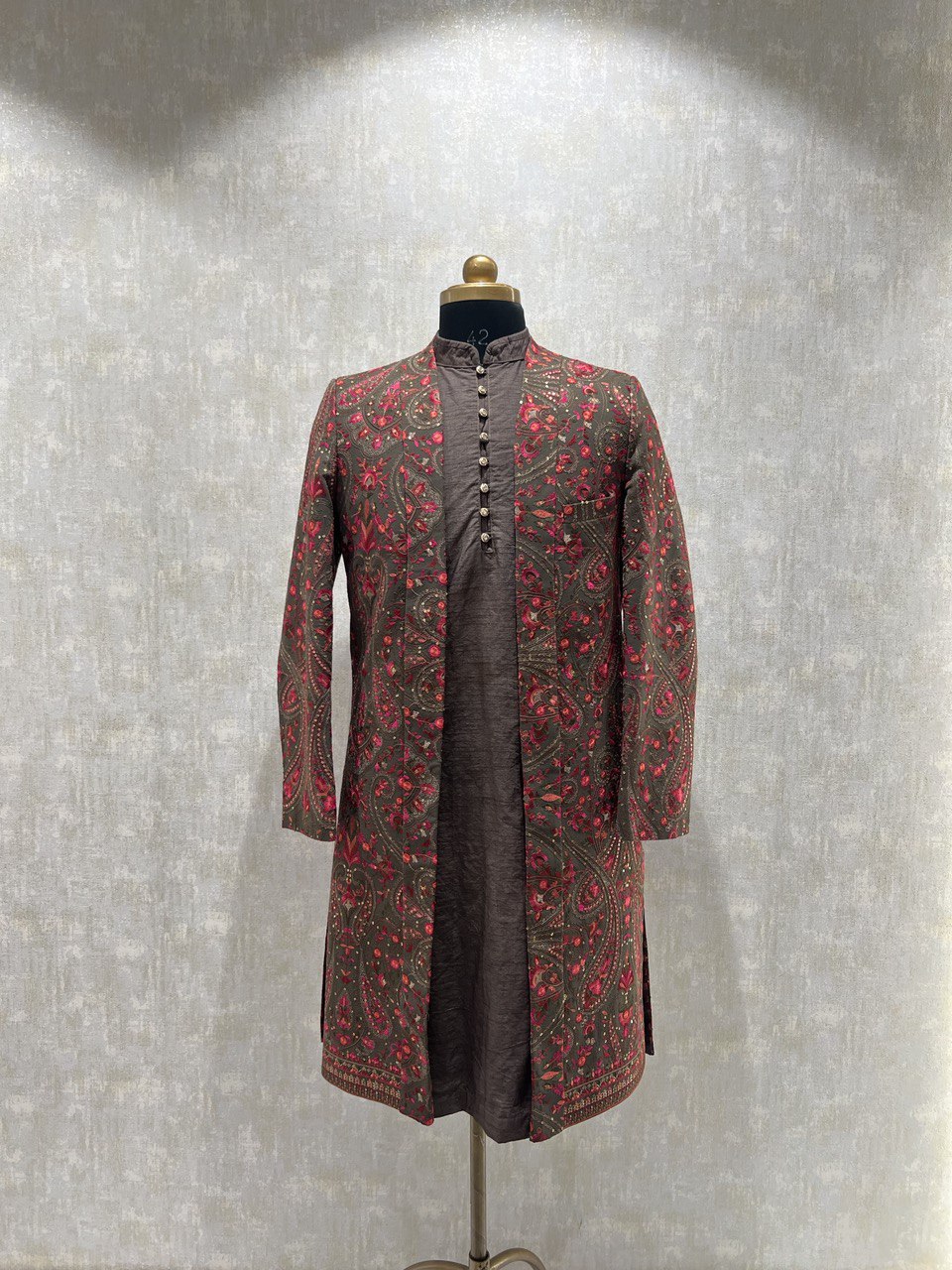 Kashmiri Embroidery Indowestern Shrug Set