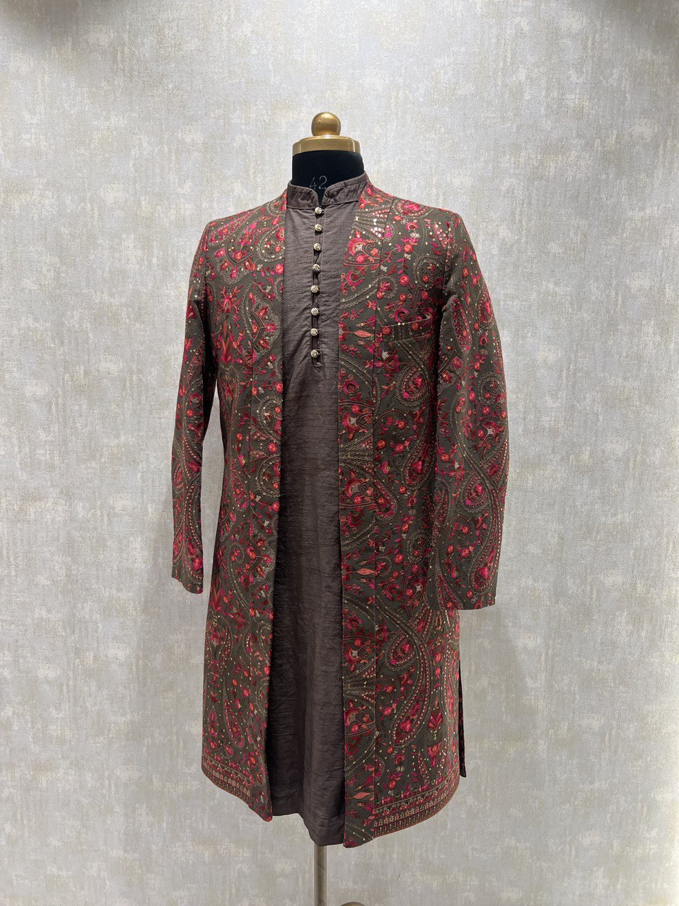 Kashmiri Embroidery Indowestern Shrug Set