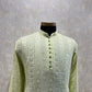 Mens Motif Work Chikankari Sequins Kurta Set