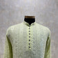 Mens Motif Work Chikankari Sequins Kurta Set