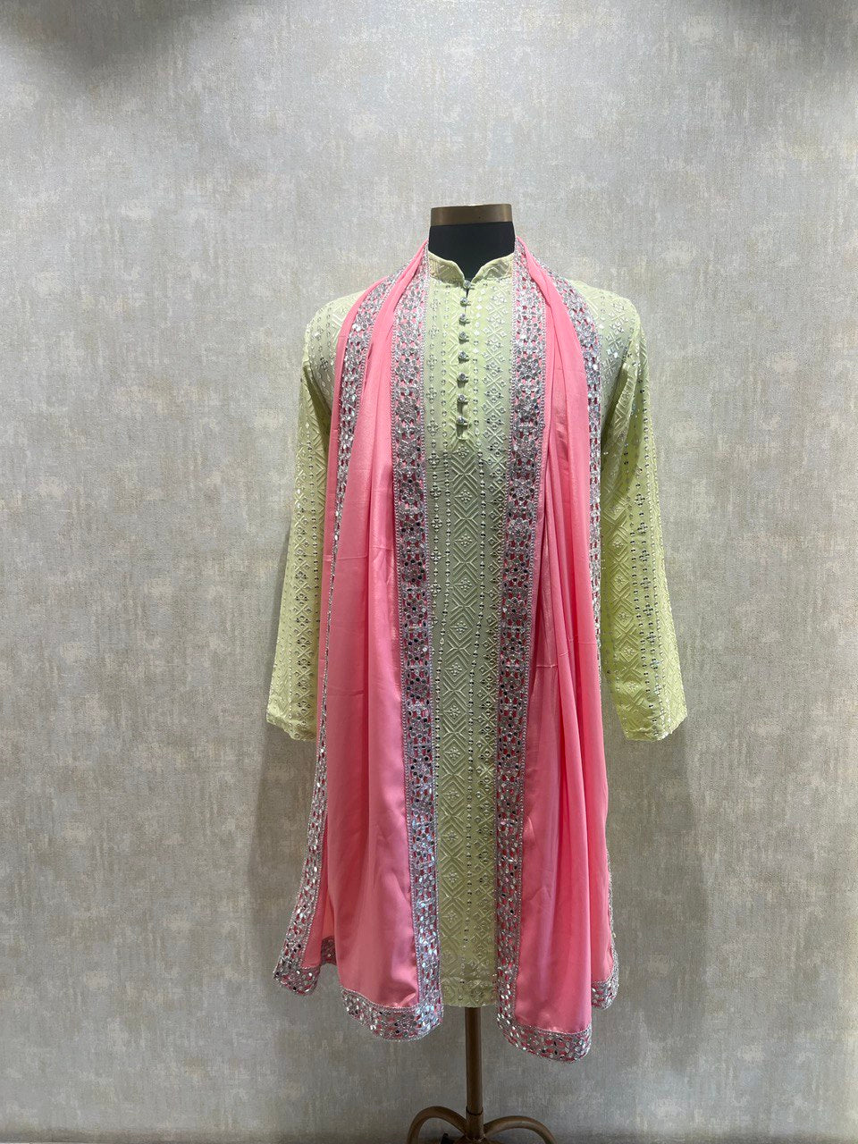 Sequins Work Kurta Dupatta Set