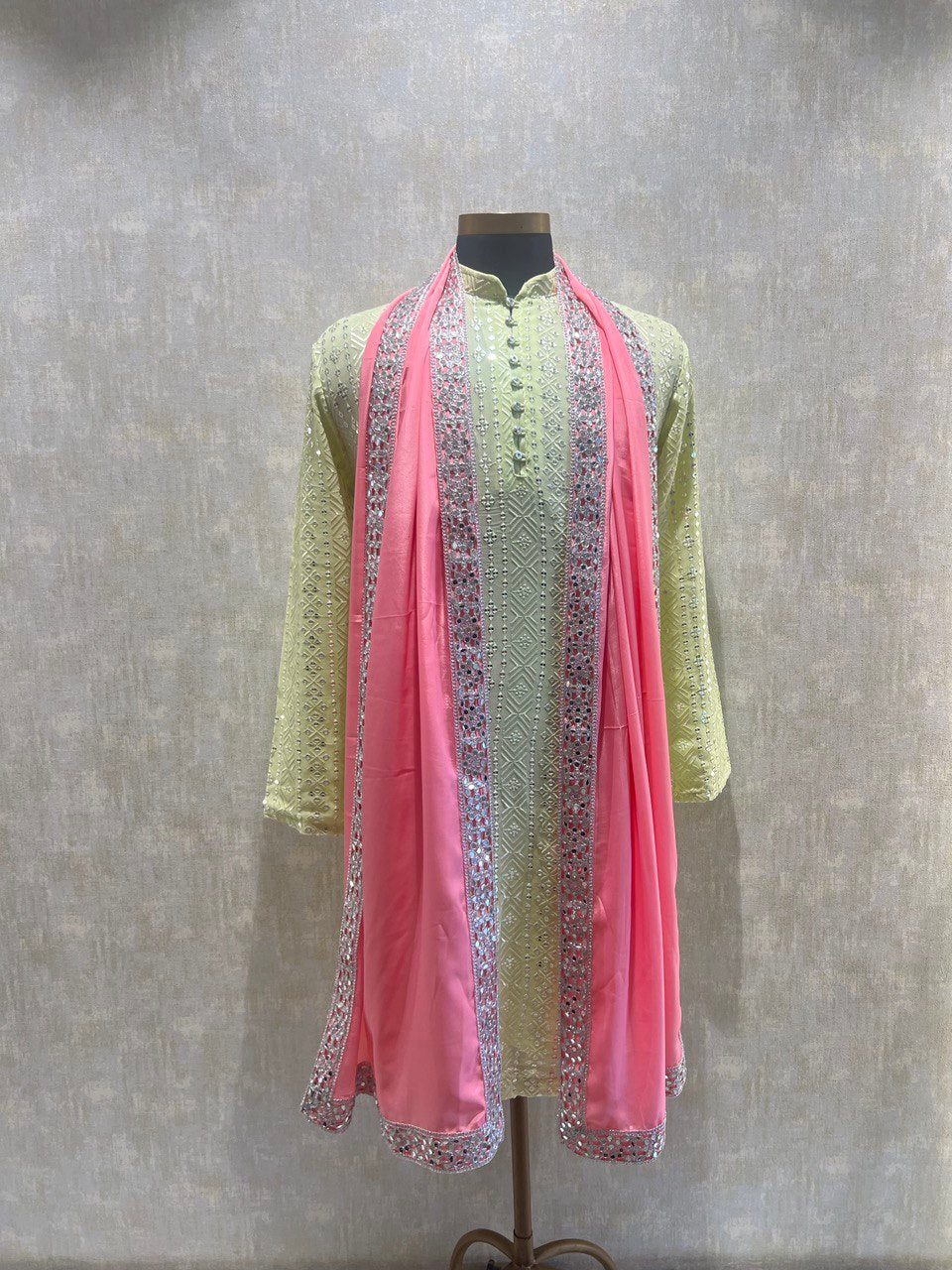 Sequins Work Kurta Dupatta Set