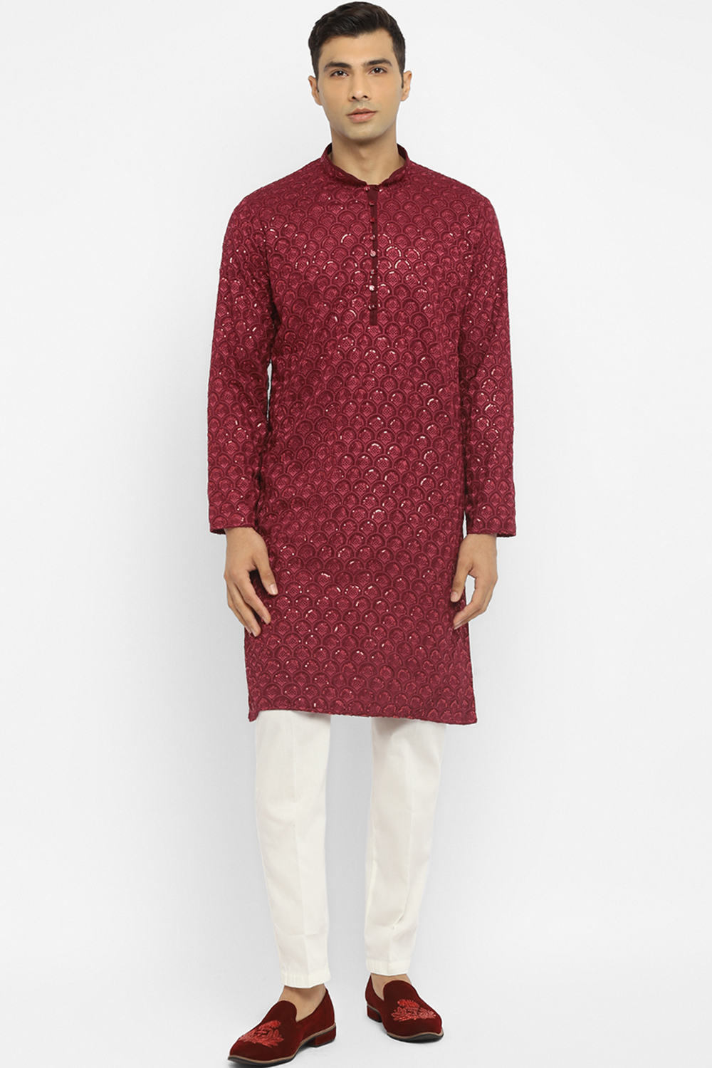 Geomettric Sequin Embroidery Kurta Set