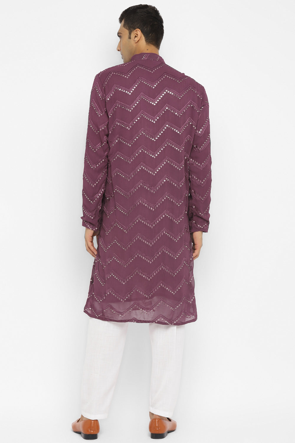 Grape Sequin Work Kurta Set