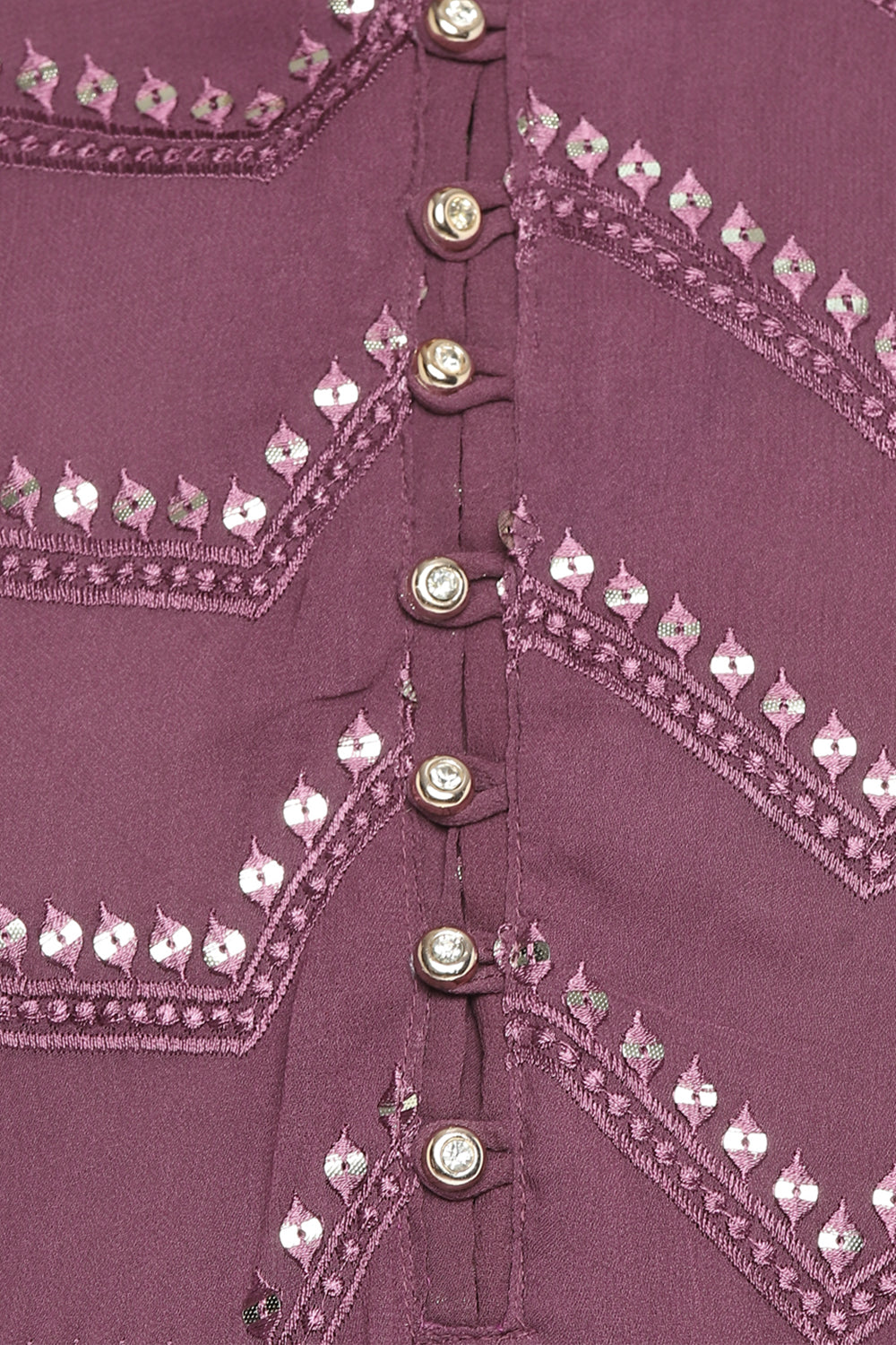 Grape Sequin Work Kurta Set