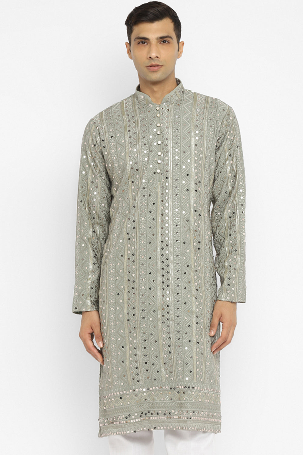 Formal Panel Embroidered Kurta Set