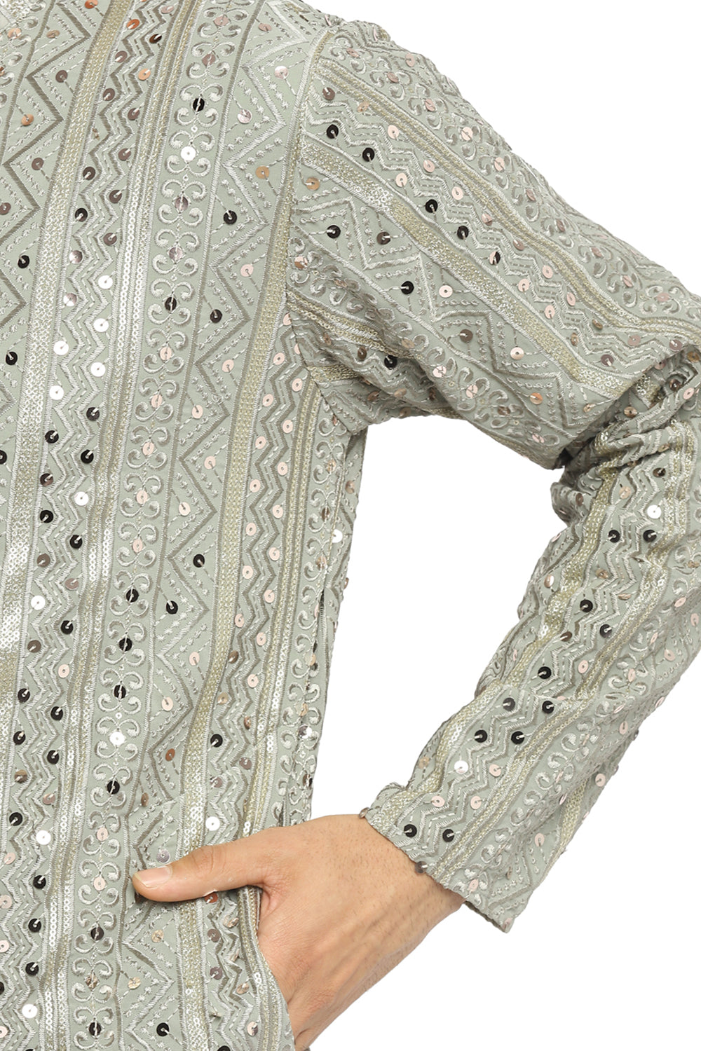 Formal Panel Embroidered Kurta Set