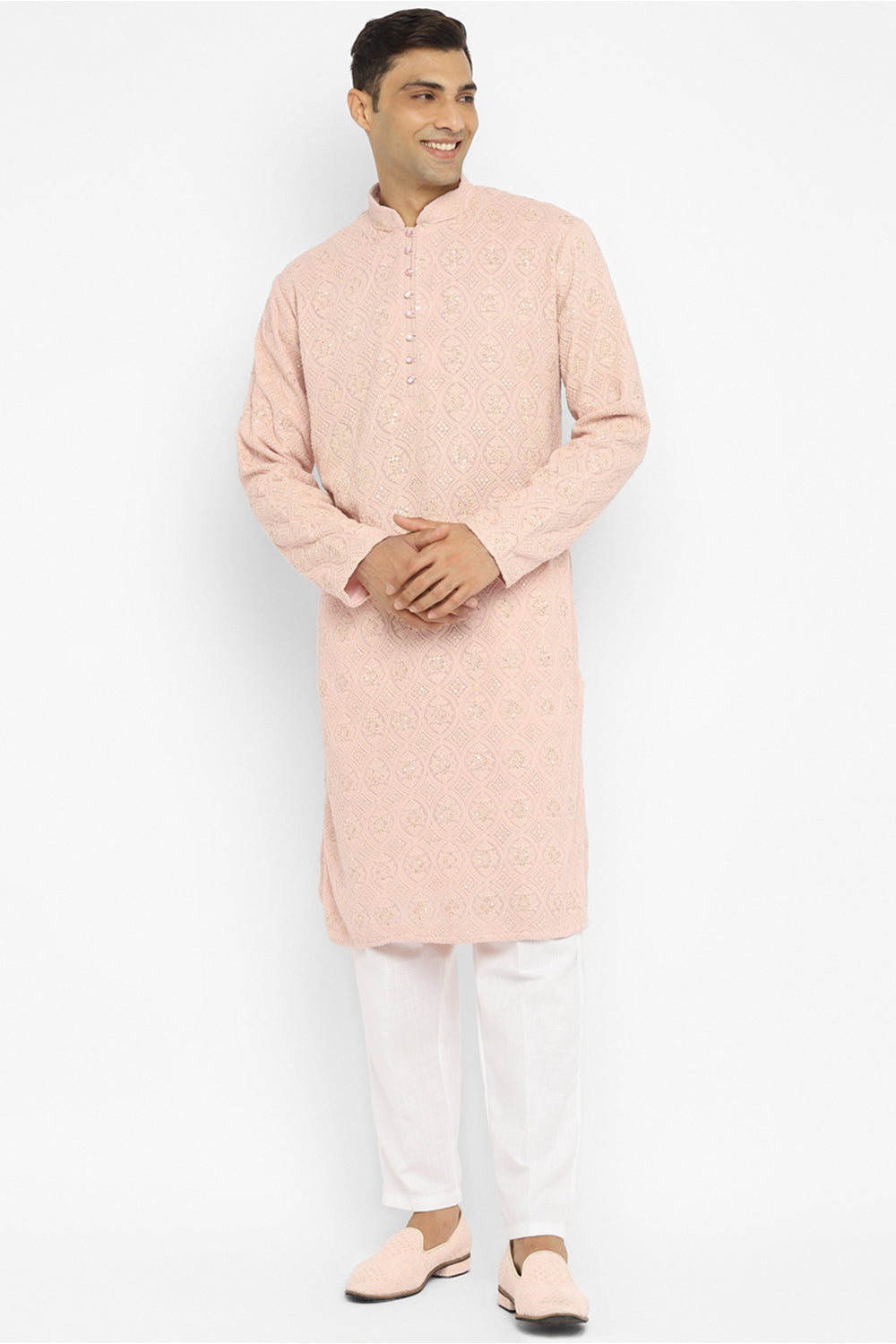 Classic Chikankari Embroidered Kurta Set