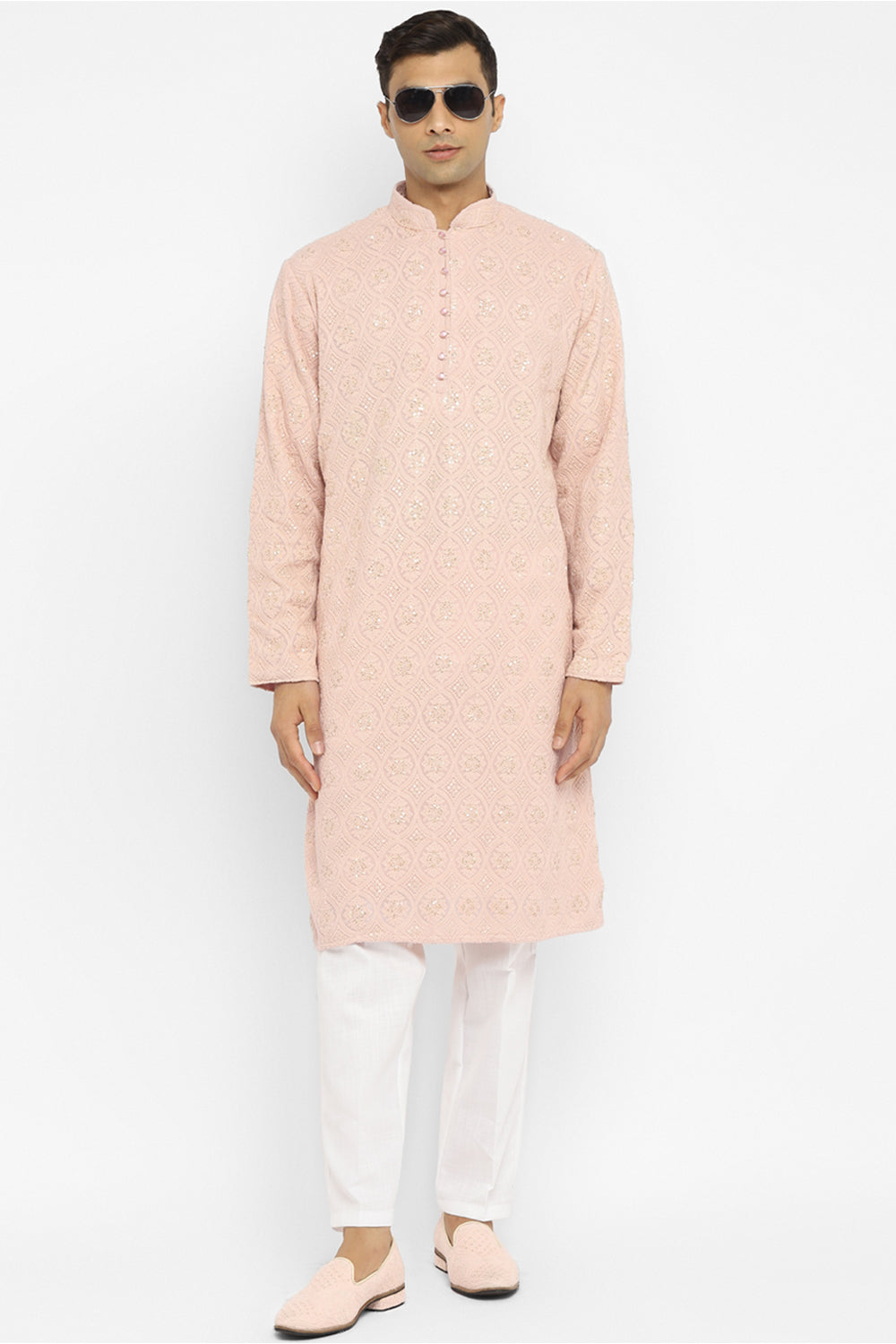 Classic Chikankari Embroidered Kurta Set