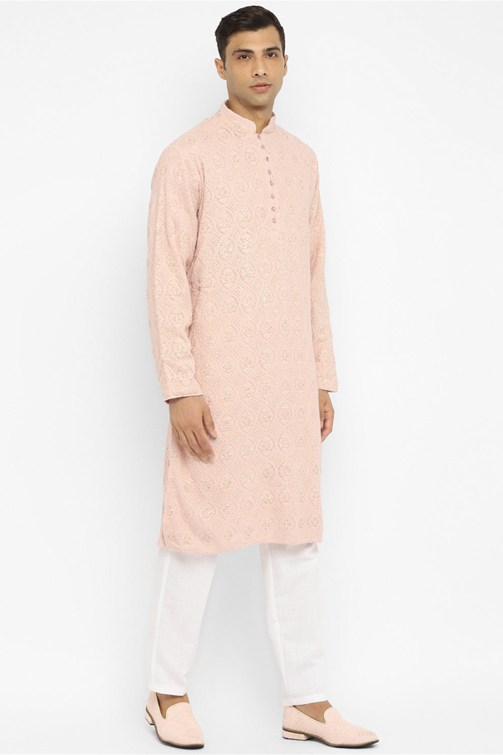 Classic Chikankari Embroidered Kurta Set