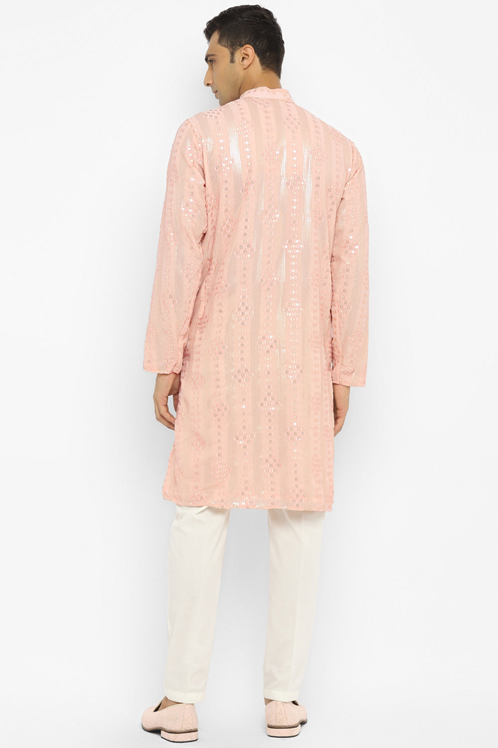 Panel Designed Sequin Embroidery Kurta Set