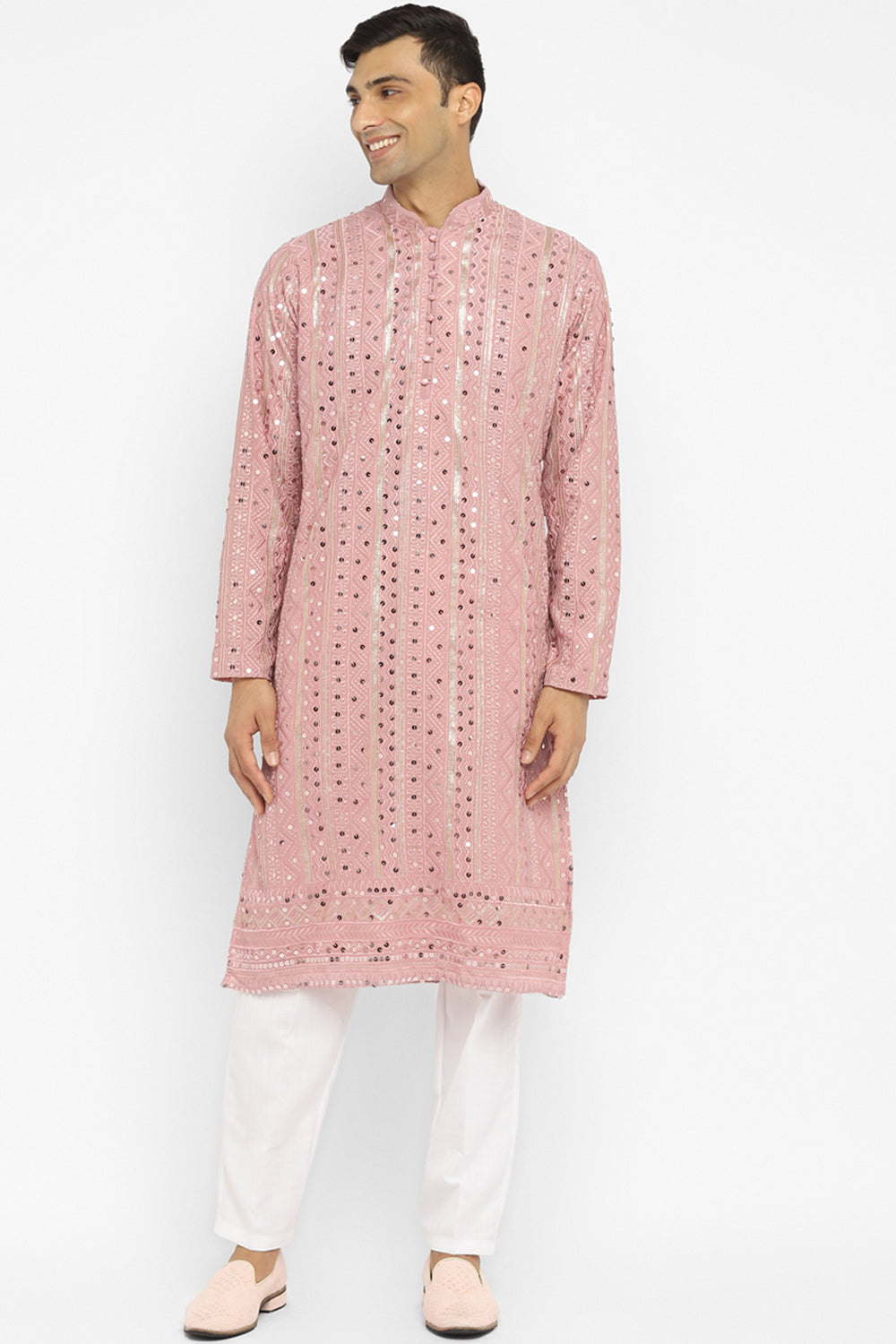 Formal Panel Embroidered Kurta Set