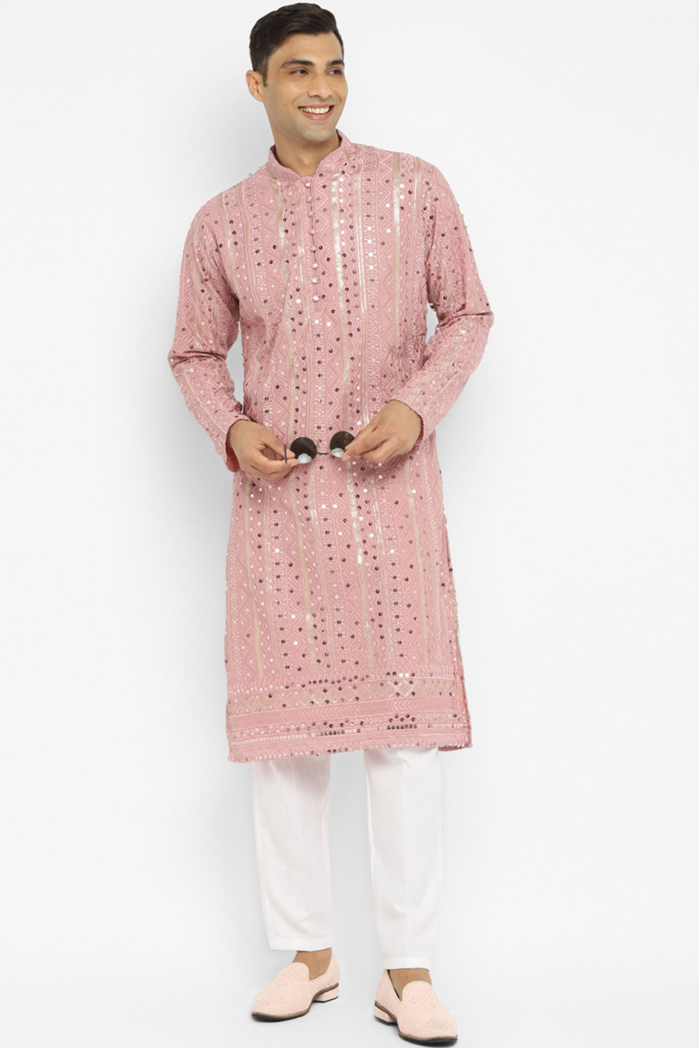 Formal Panel Embroidered Kurta Set