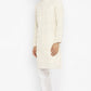 Triple Cream Modern Embroidered Kurta Set