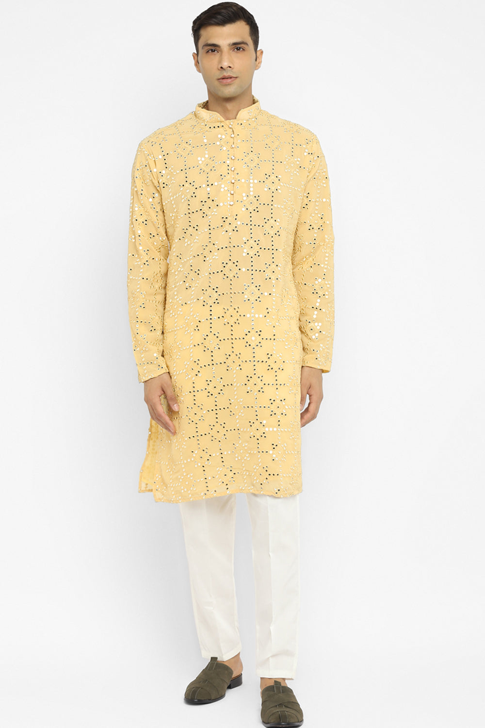 Modern Mirrorwork Embroidru Kurta Set