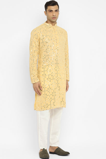 Modern Mirrorwork Embroidru Kurta Set