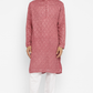 Chikankari Kurta Set With Motif Mirror Embroidery