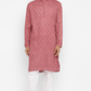 Chikankari Kurta Set With Motif Mirror Embroidery