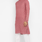 Chikankari Kurta Set With Motif Mirror Embroidery