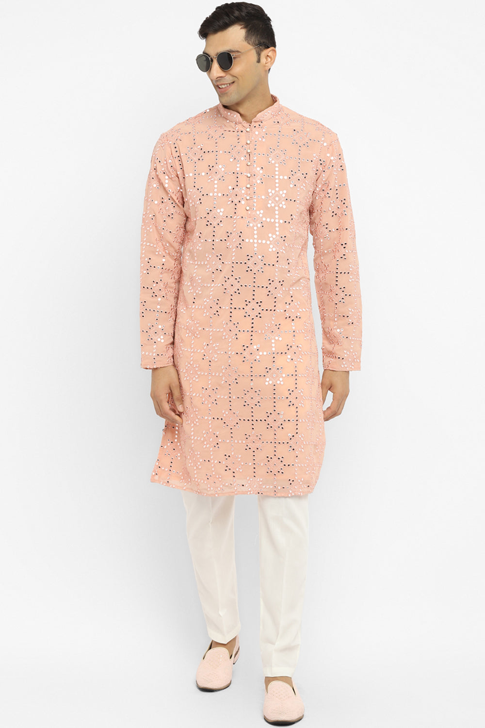 Modern Mirrorwork Embroidru Kurta Set