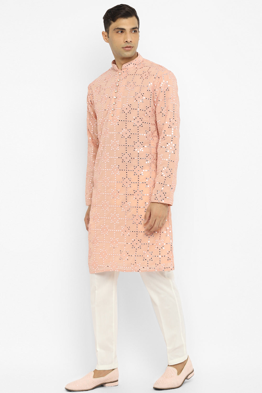 Modern Mirrorwork Embroidru Kurta Set