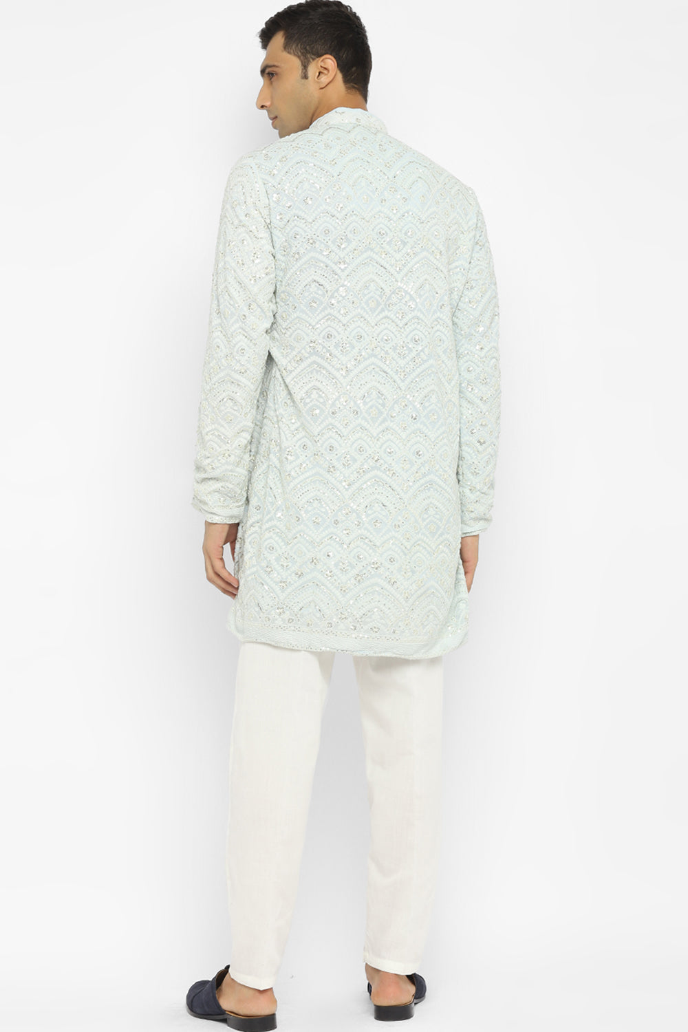 Sequin Chikankari Embroidery Kurta Set