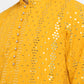 Embridered Kurta Set With Gold Sequin Embroidery