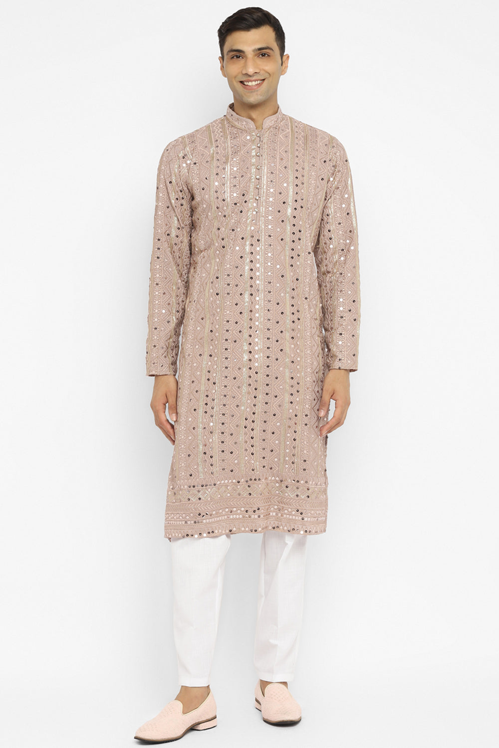 Formal Panel Embroidered Kurta Set