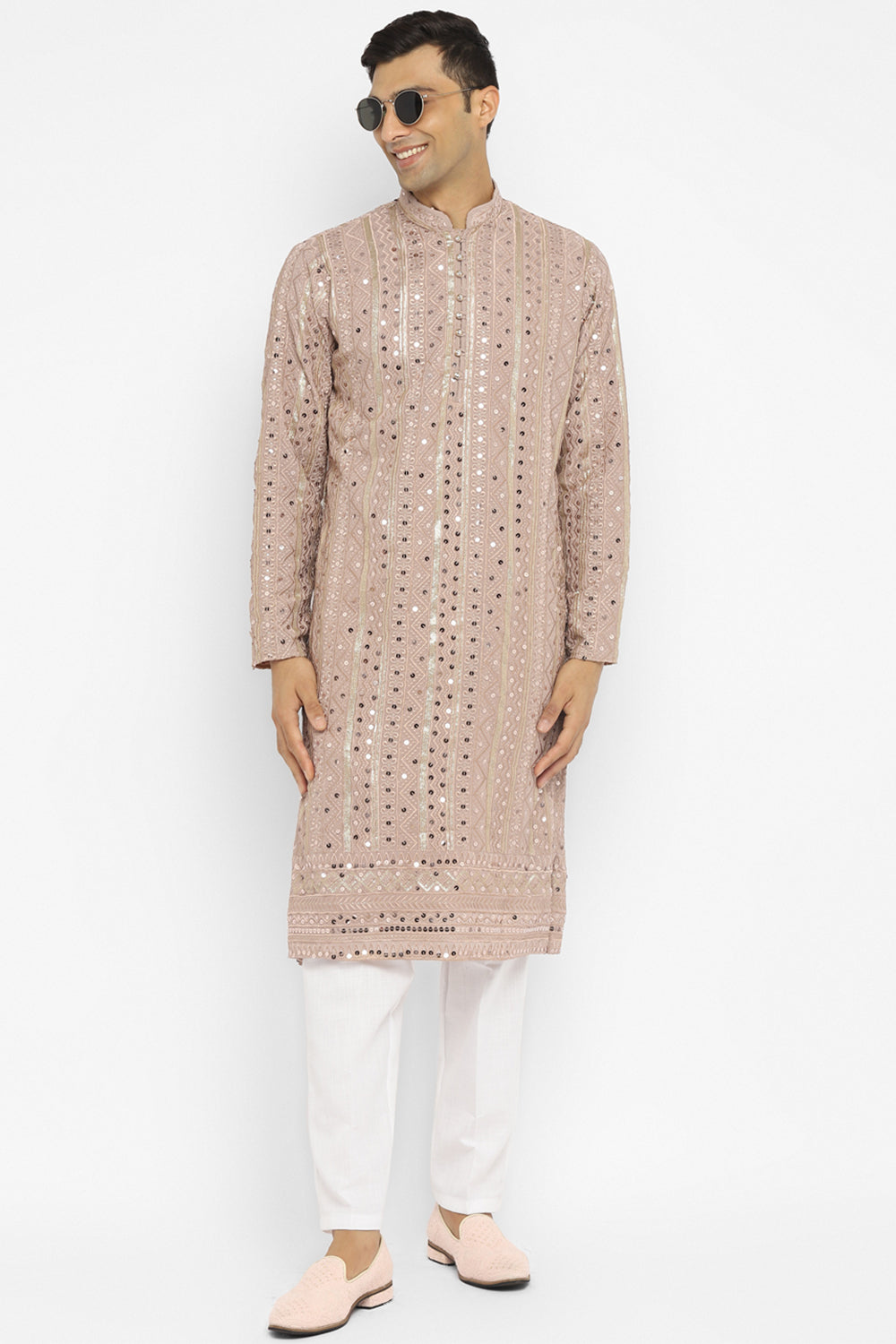 Formal Panel Embroidered Kurta Set