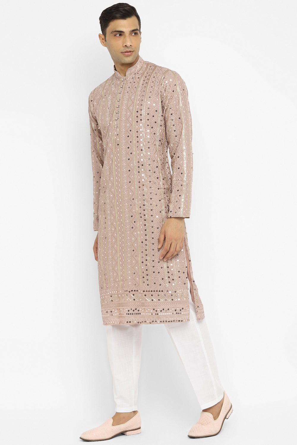 Formal Panel Embroidered Kurta Set