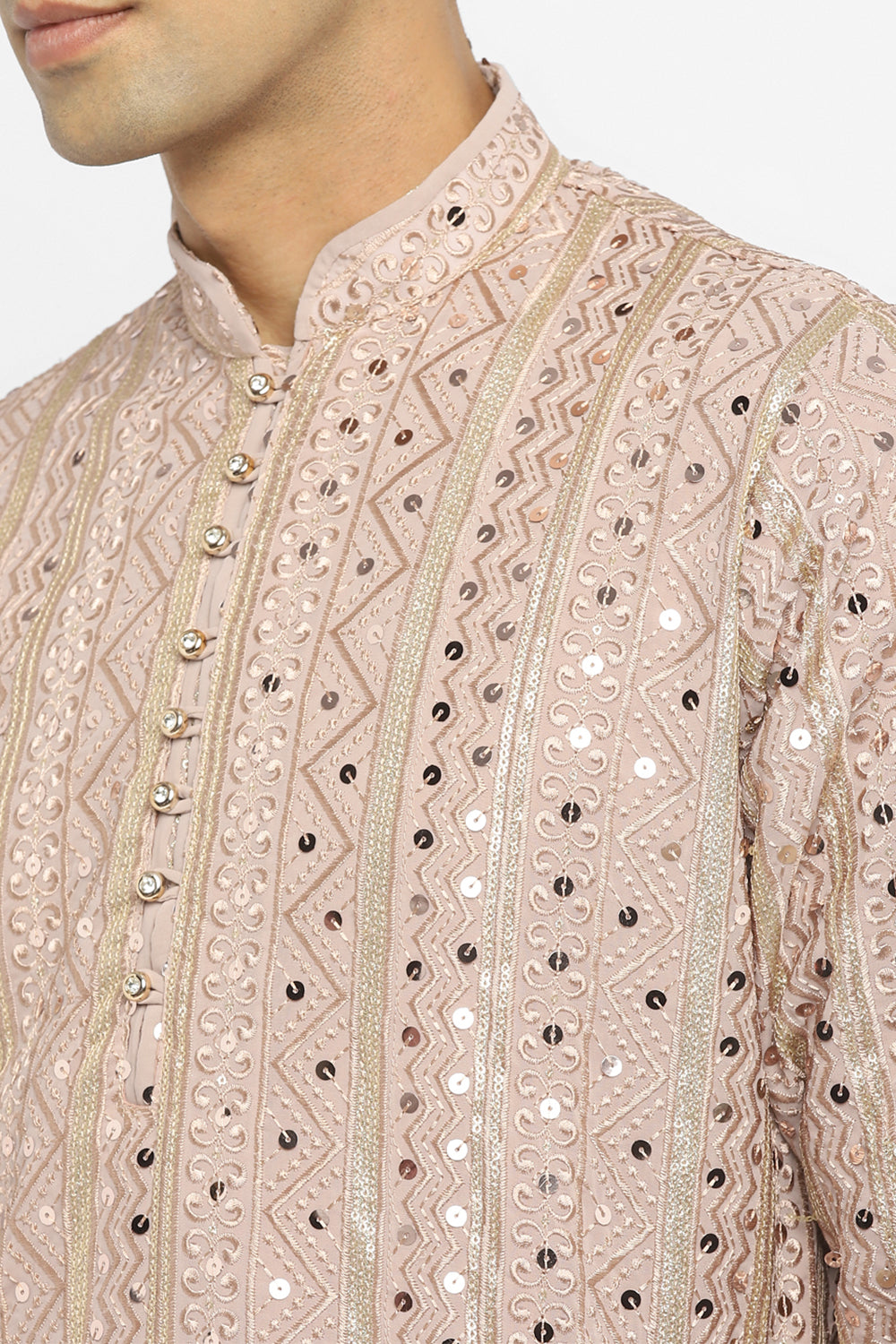 Formal Panel Embroidered Kurta Set