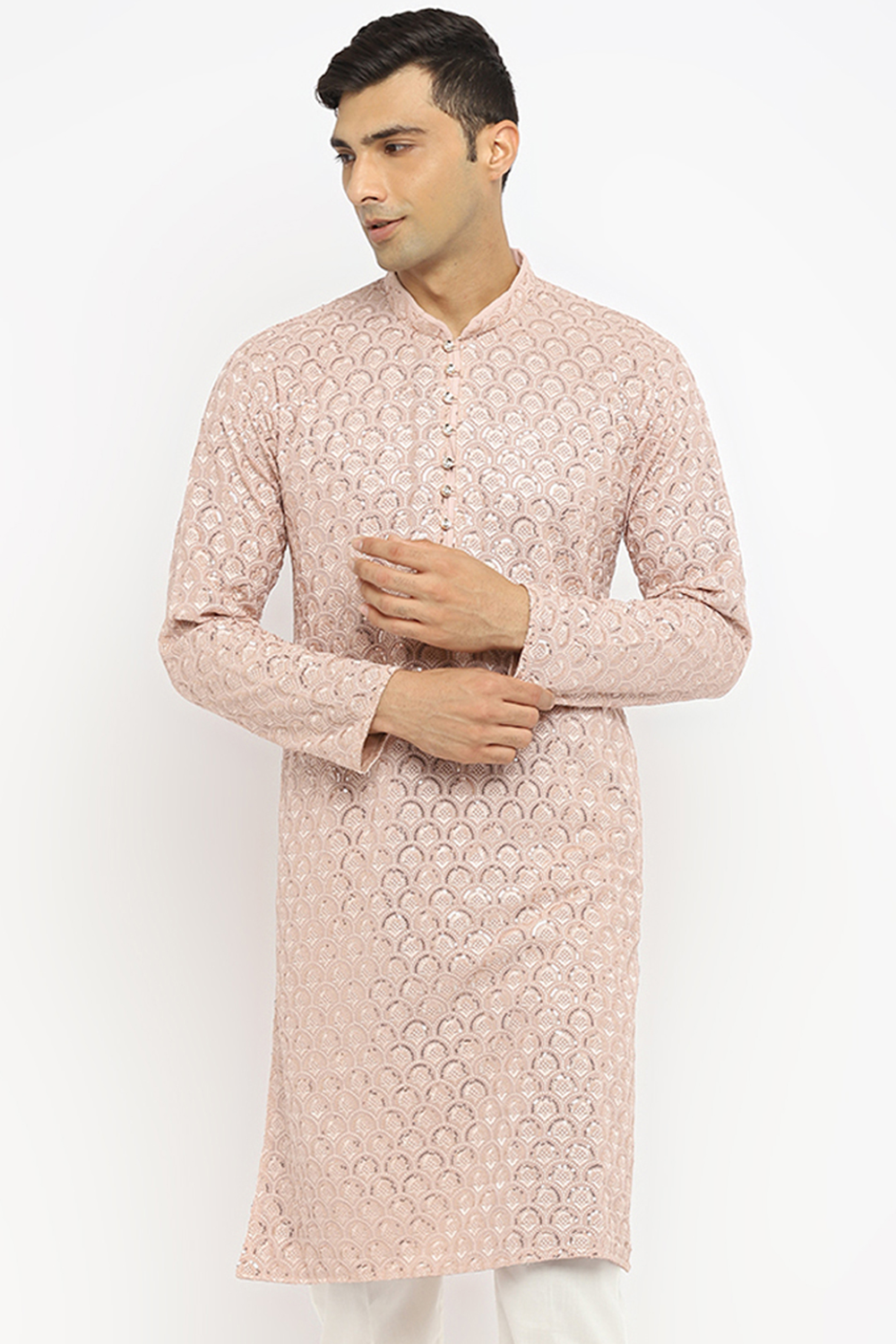 Geomettric Sequin Embroidery Kurta Set