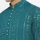 Panel Designed Mirror Embroidery Kurta Set