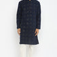 Chikankari Kurta Set With Motif Embroidery