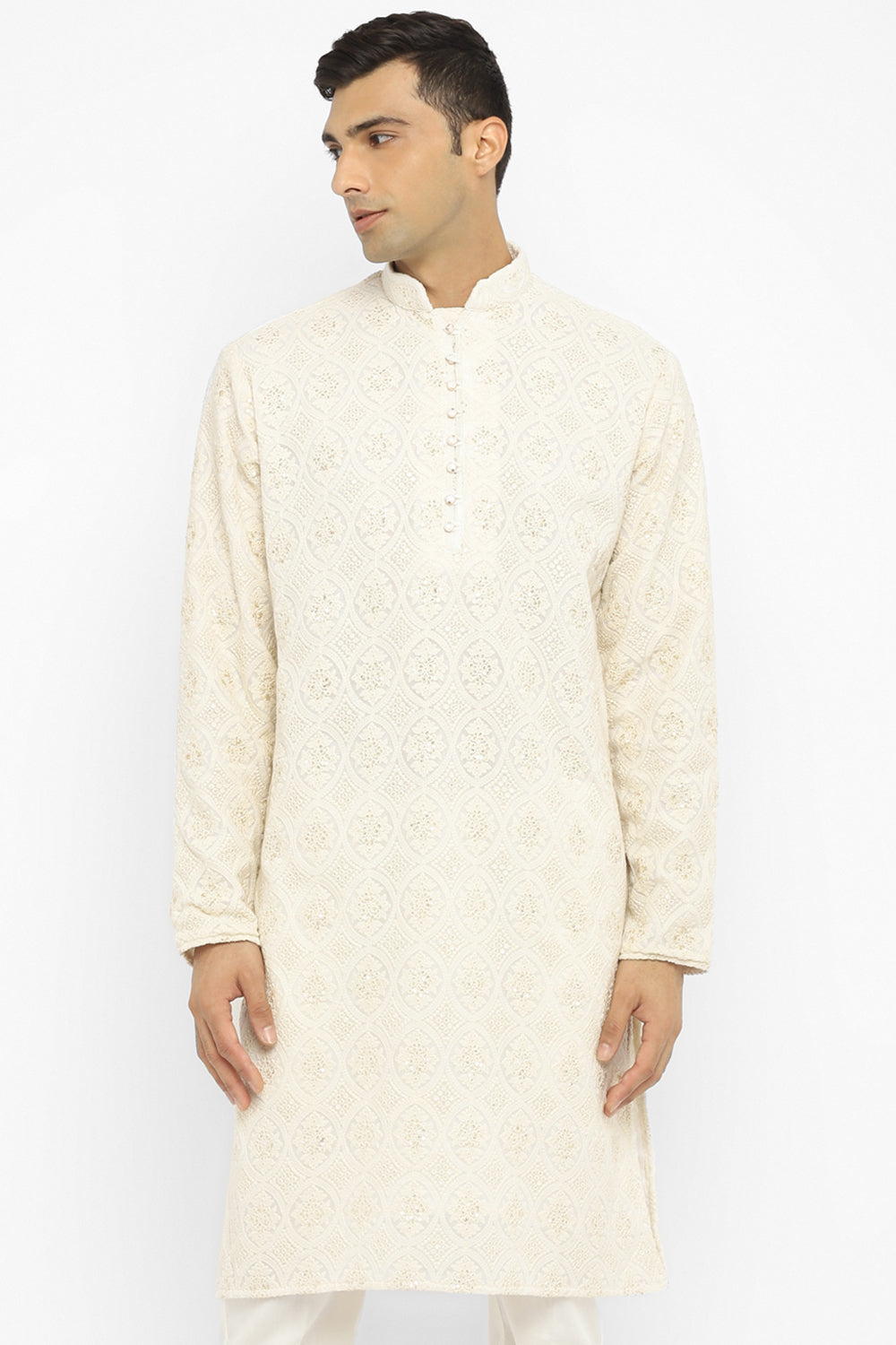 Classic Chikankari Embroidered Kurta Set