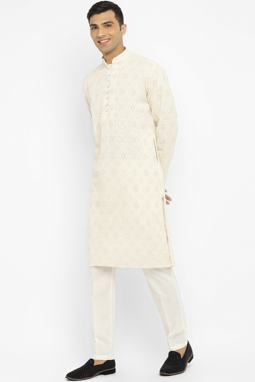 Classic Chikankari Embroidered Kurta Set