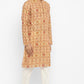 Formal Printed Kurta With Sequin Embroidery