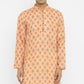 Formal Printed Kurta With Sequin Embroidery