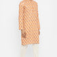 Formal Printed Kurta With Sequin Embroidery